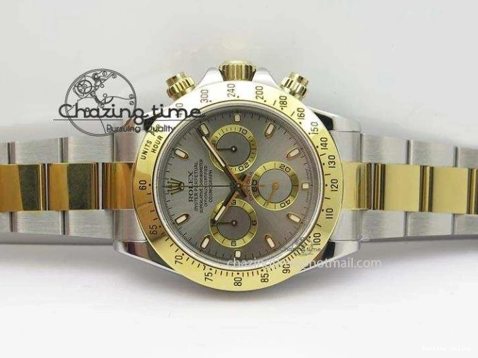 0405 Colorful Daytona SS YG 116523 JF Best Edition Gray Dial On SS YG Bracelet A 3897